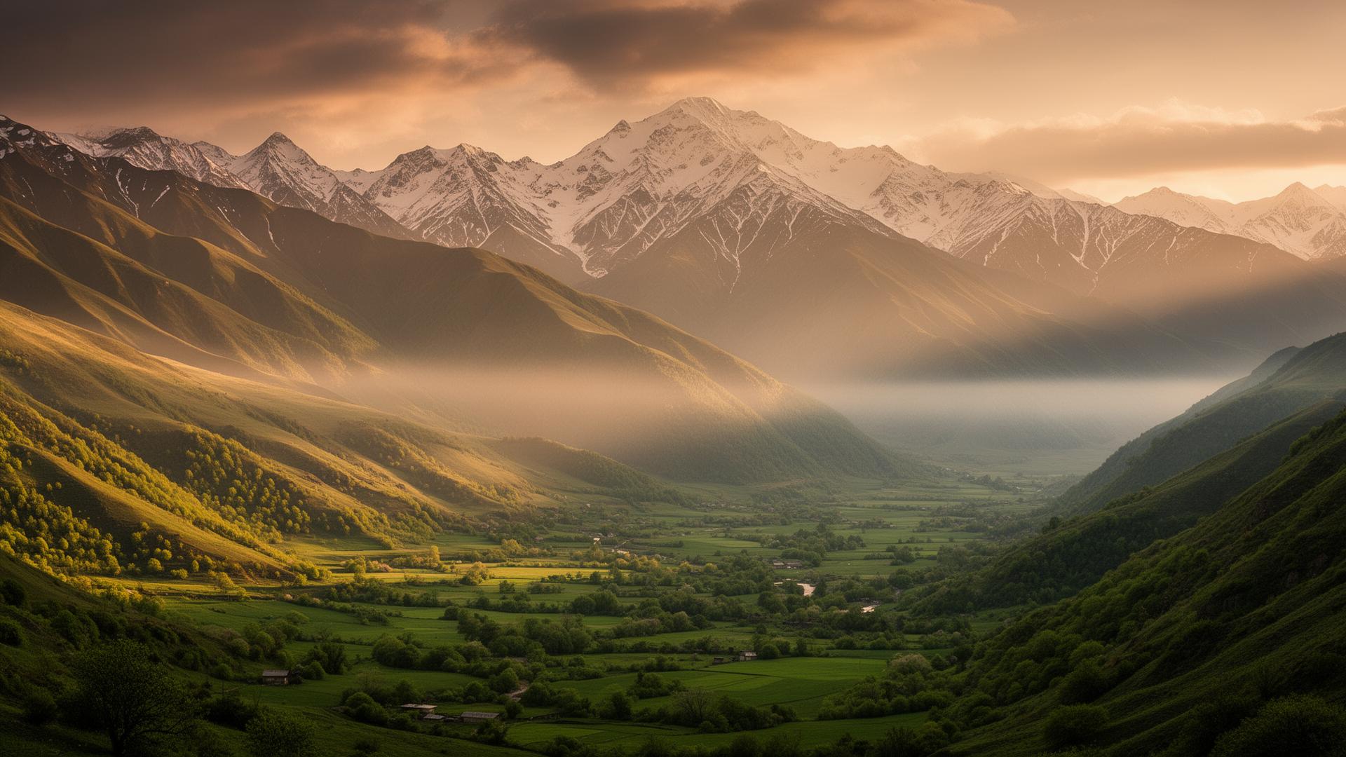 Caucasus mountains in Georgia